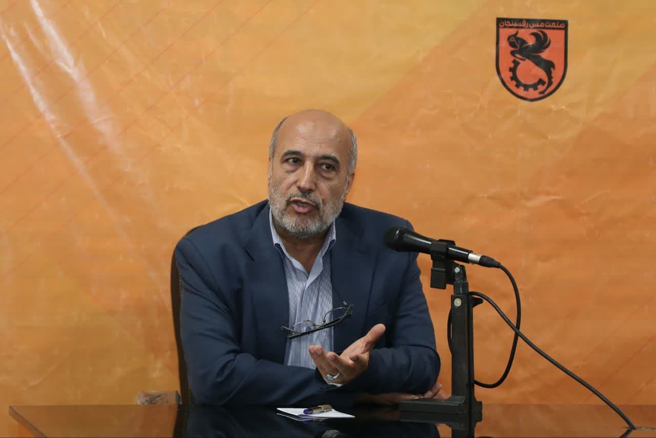 حضور دبیر کمیته راهبری ورزش شرکت ملی صنایع مس ایران در باشگاه مس رفسنجان