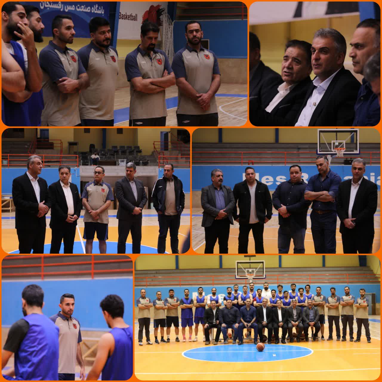 حضور مدیرعامل باشگاه در تمرین بسکتبالیست‌های مس رفسنجان