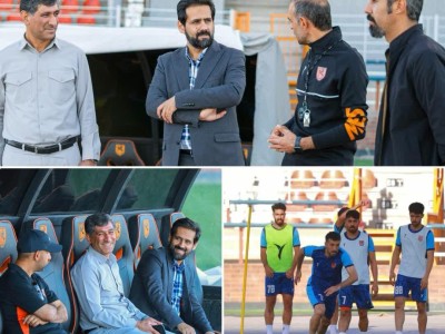تمرین نارنجی پوشان با حضور رییس هیات مدیره باشگاه مس
