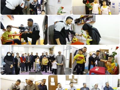 بازیکنان و مسئولان مس در مرکز اوتیسم